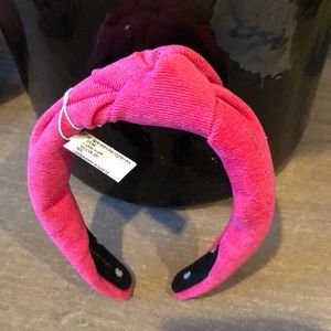 COPY - New Lele Sadoughi pink corduroy headband